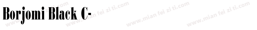 Borjomi Black C字体转换